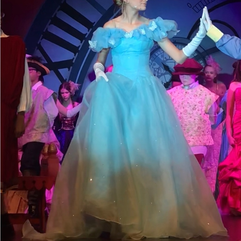 Cinderella-like Blue Ball Gown